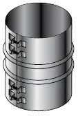 Dubbelwandig rookgaskoppelstuk, Isoleco DP 25 DP 641, 80/80mm
